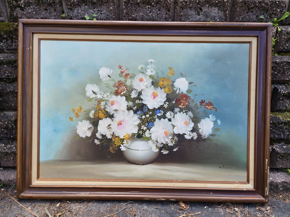 Vintage Floral Oil Painting