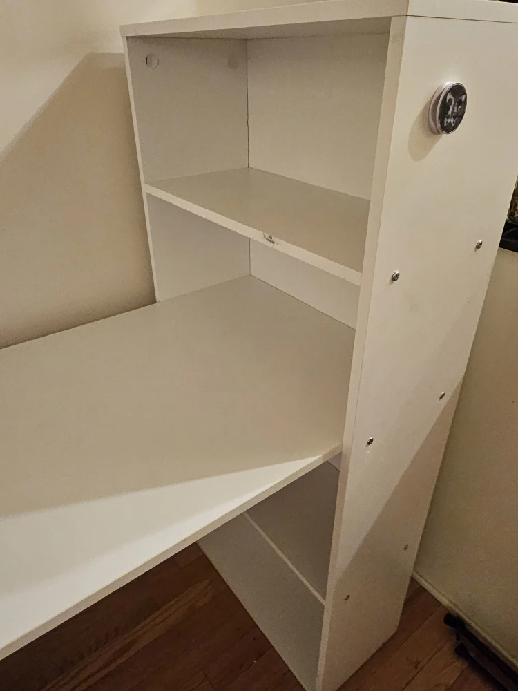 White Desk with Shelves - photo 2