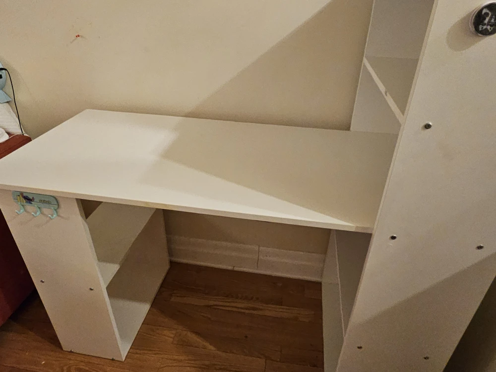 White Desk with Shelves - photo 3