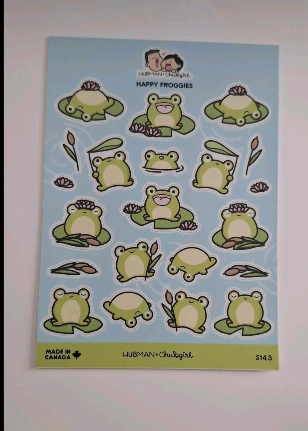 HUBMAN Chubgirl Happy Froggies Stickers