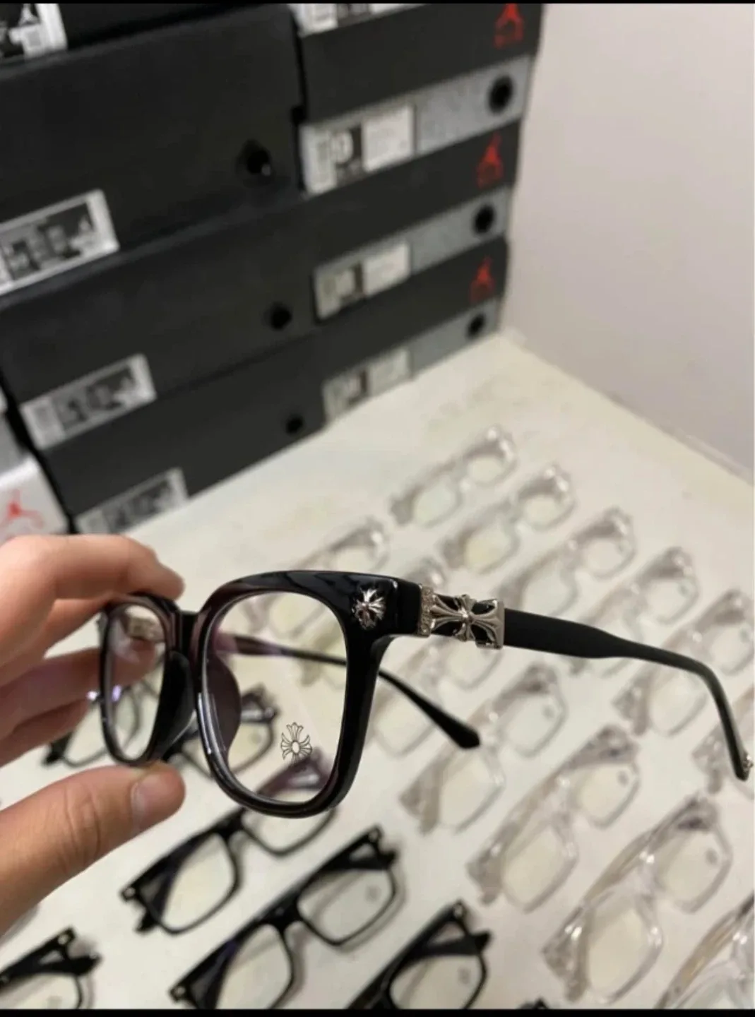 1/1 BlackChrome Hearts Eyeglasses