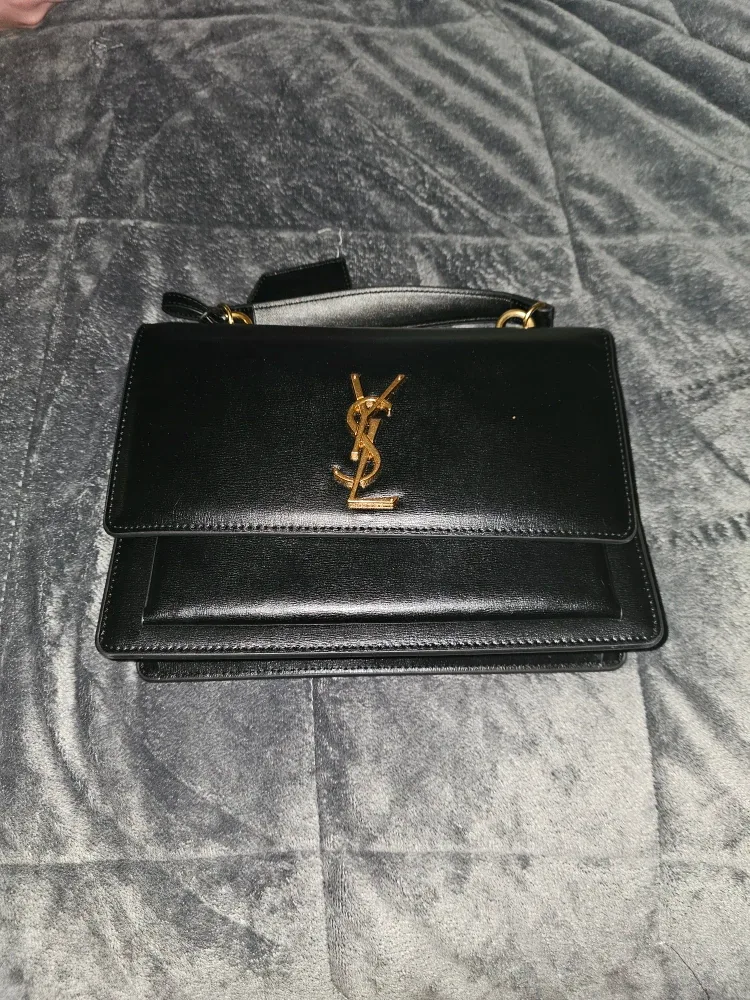 Saint Laurent Black Leather Clutch