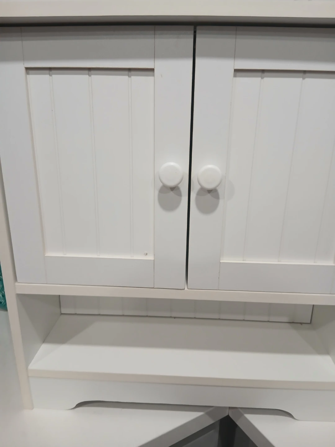 White Wooden Wall Cabinet - photo 2