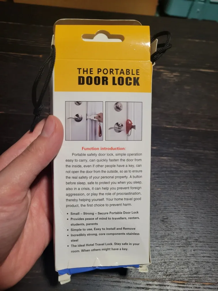 ‼️Move out sale‼️ Portable Door Lock - New in Box! #Cleanout image indicator(2)