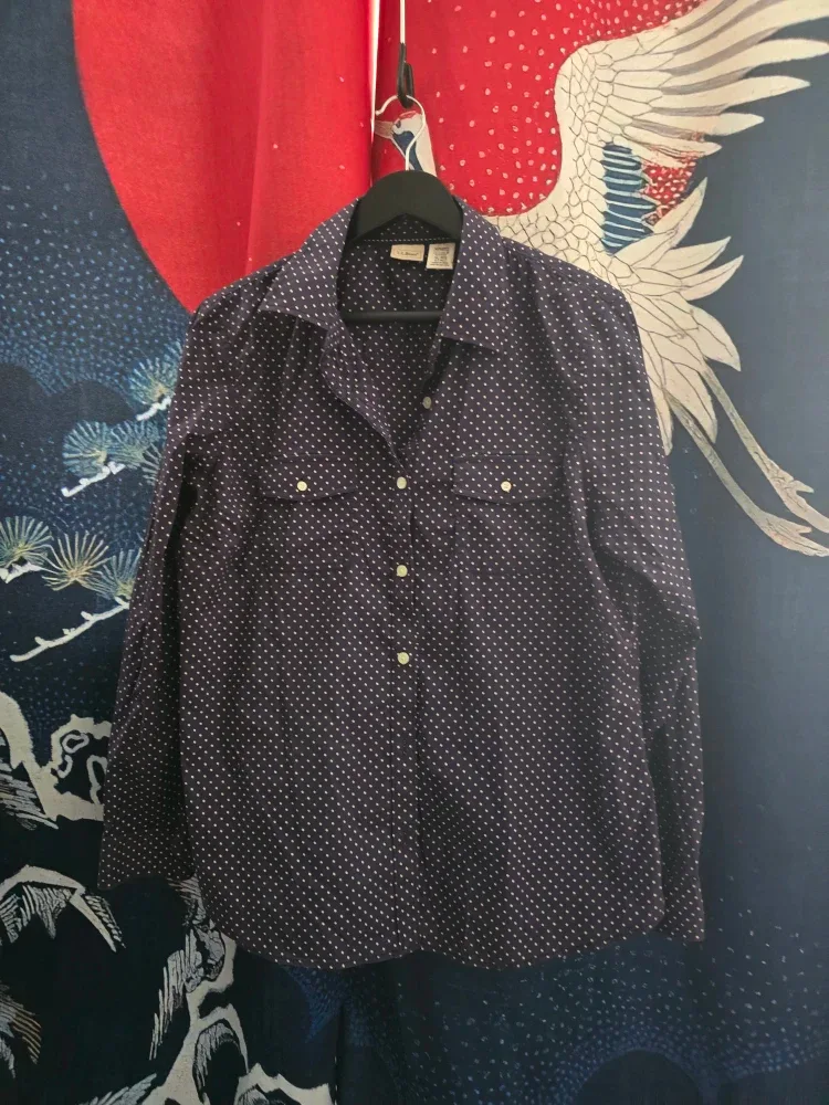 L.L.Bean Women's XL Polka Dot Shirt  #Cleanout