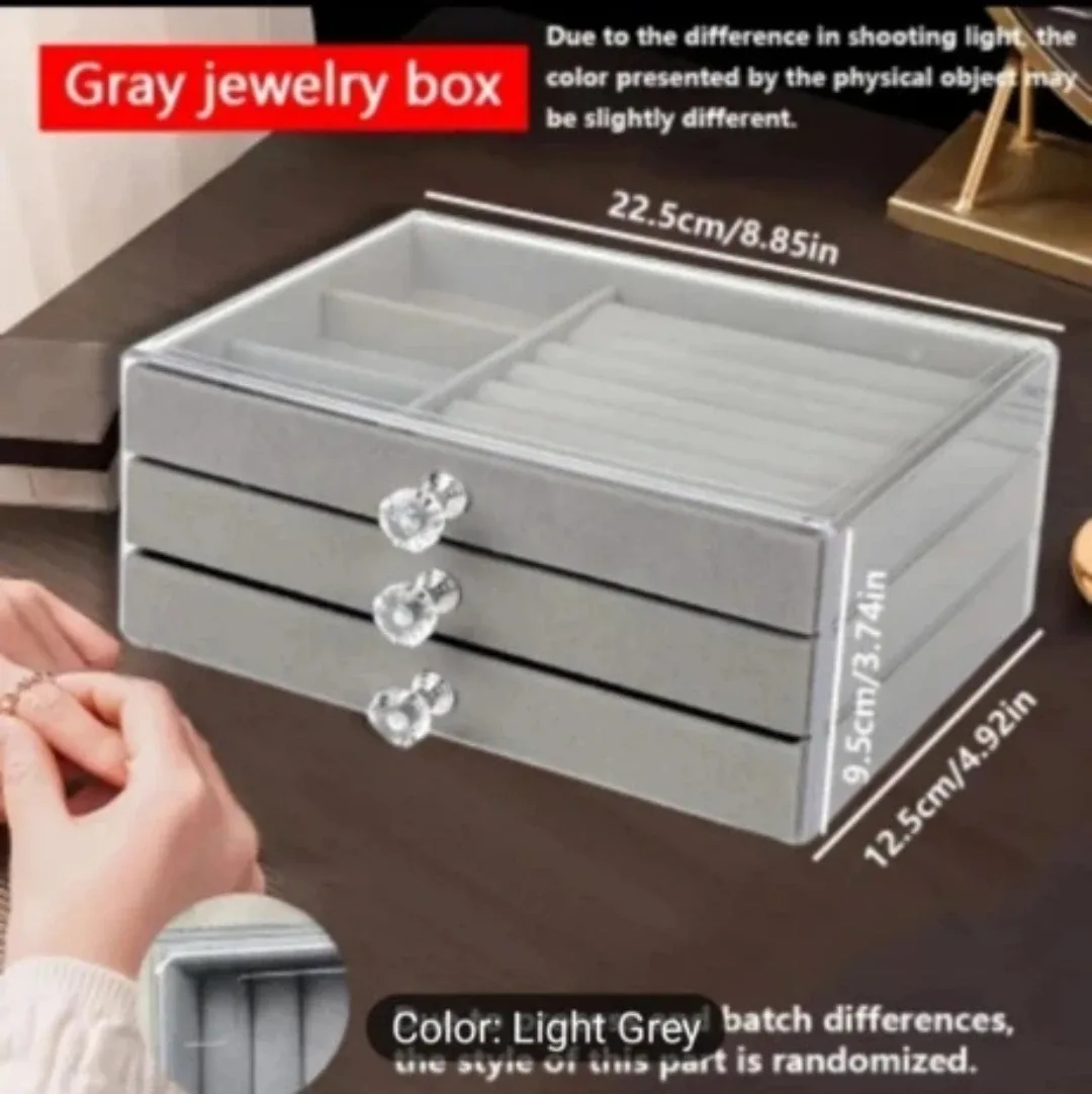 Gray Jewelry Box Organizer