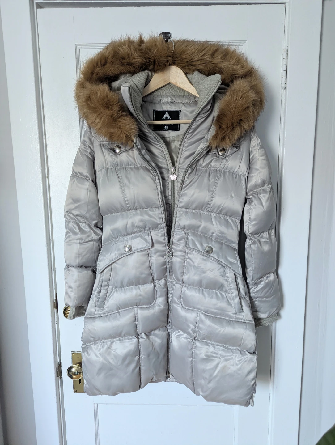 Addiction Down Silver Puffer Coat