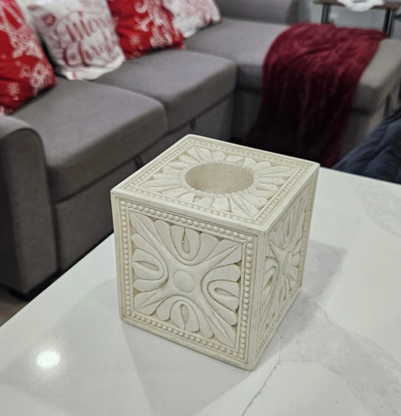 Vintage Carved Stone Candle Holder - photo 2