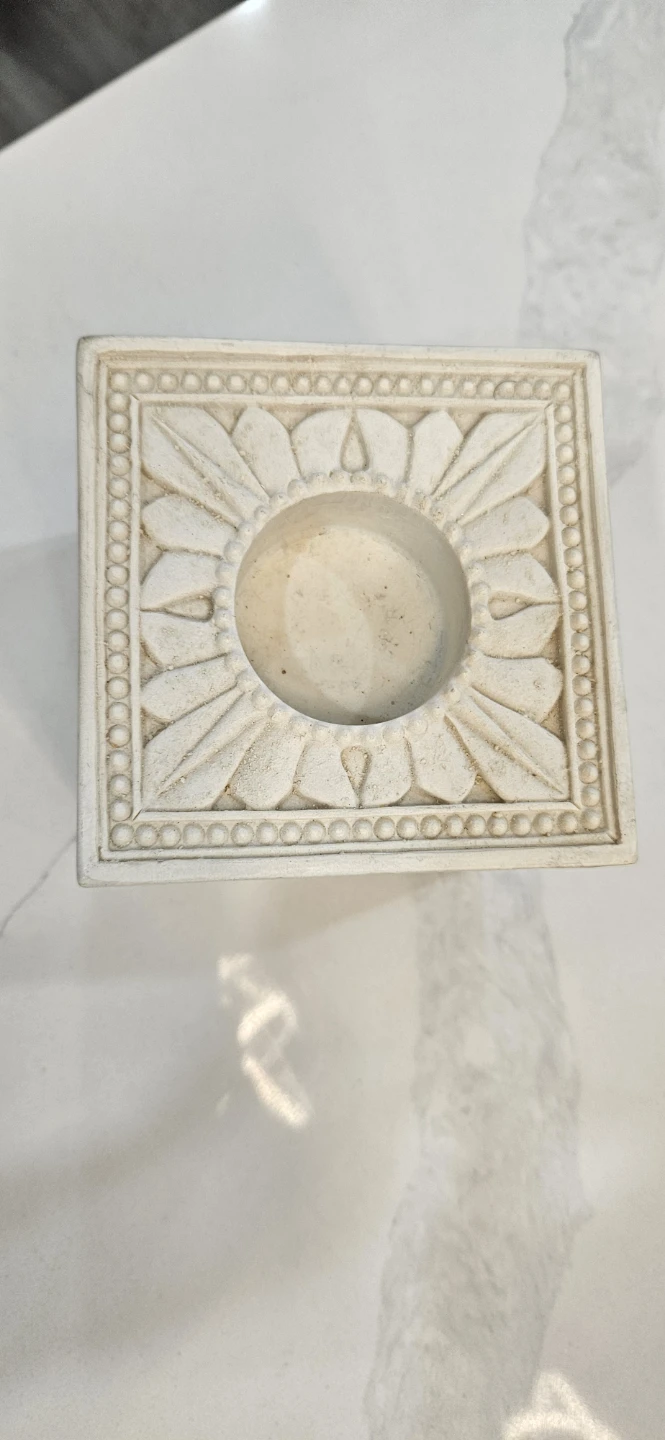 Vintage Carved Stone Candle Holder - photo 4
