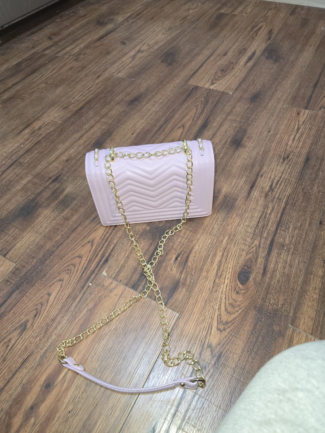 Pink Quilted Chain Shoulder Bag - photo 3