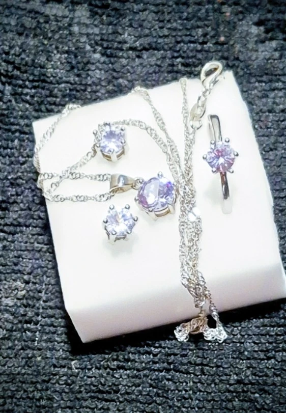 GRA Necklace, Earrings & Ring Set