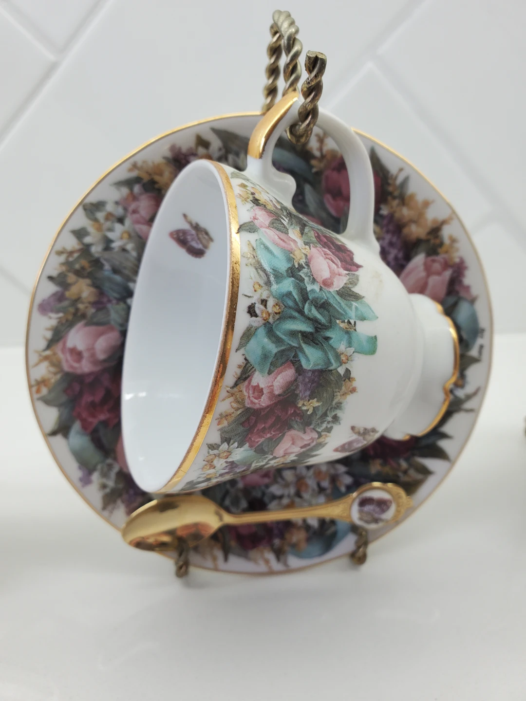 Lena Liu Floral Tea Cup, Saucer & Spoon Set - photo 4