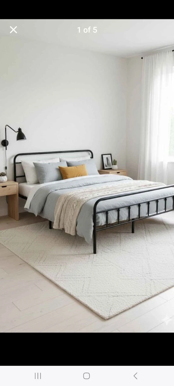 Metal Platform Bed Frame - Black