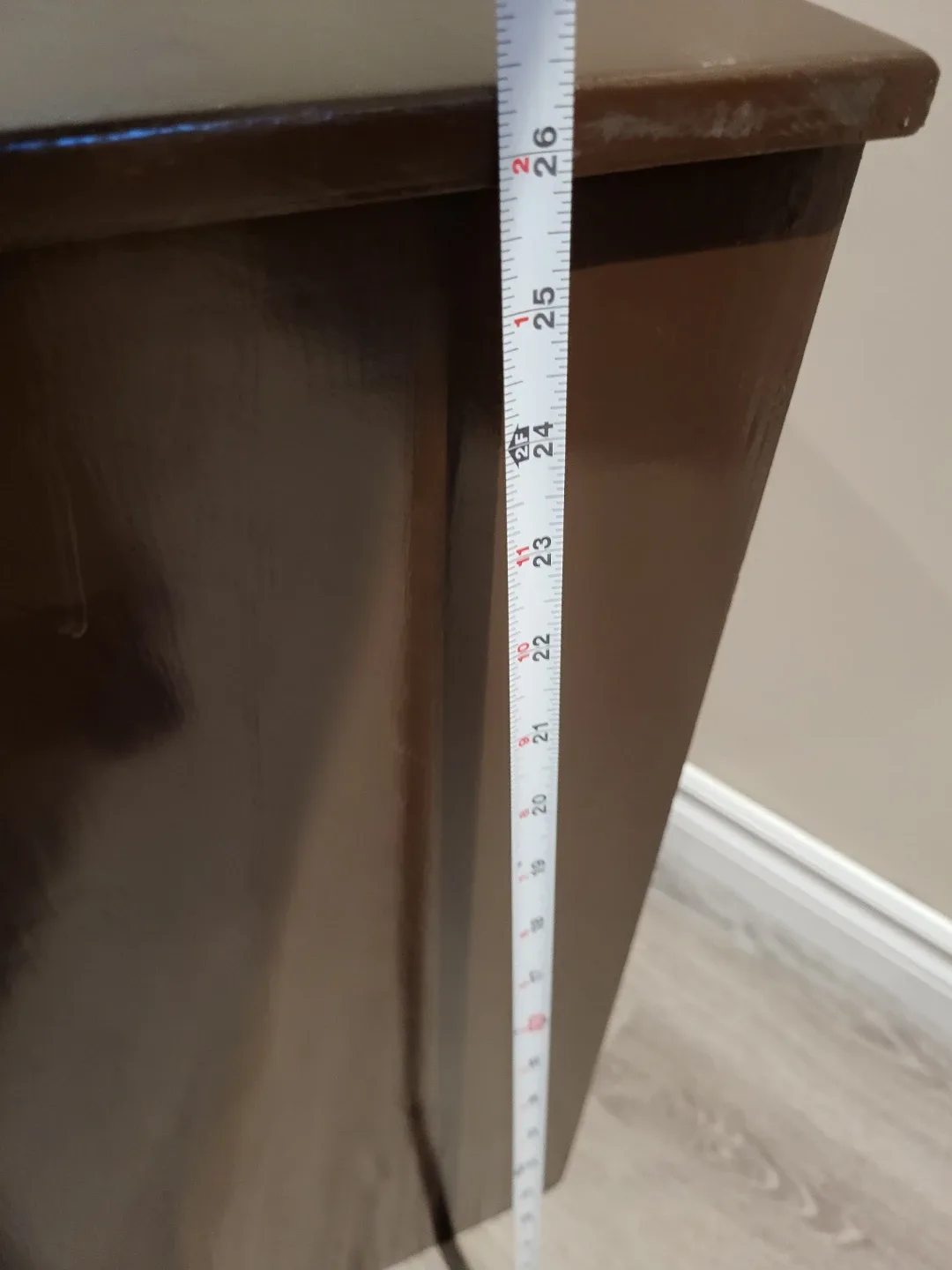 Brown Wood Nightstand with Drawer image indicator(8)