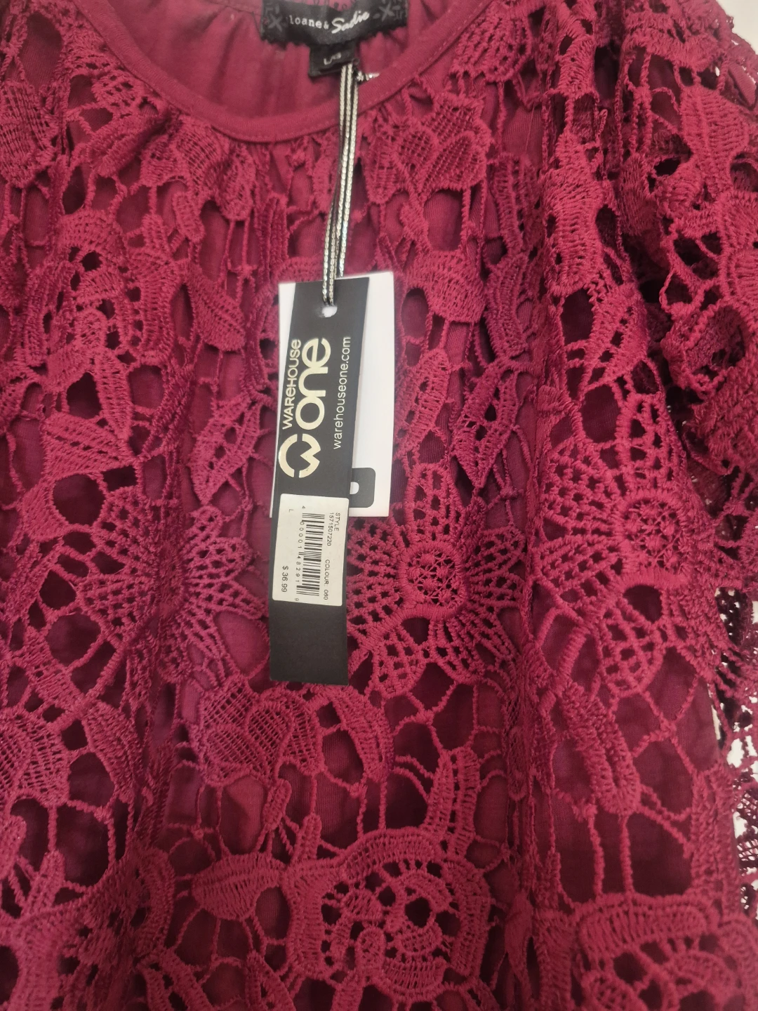 Warehouse One Lace Top - Size L - photo 3