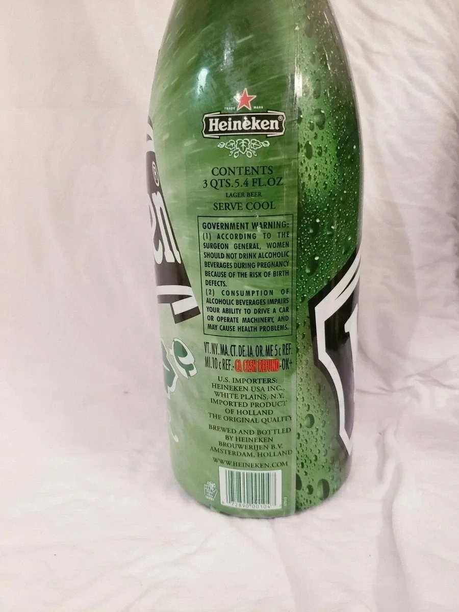 Giant Heineken Bottle Display - 17 Inches Tall