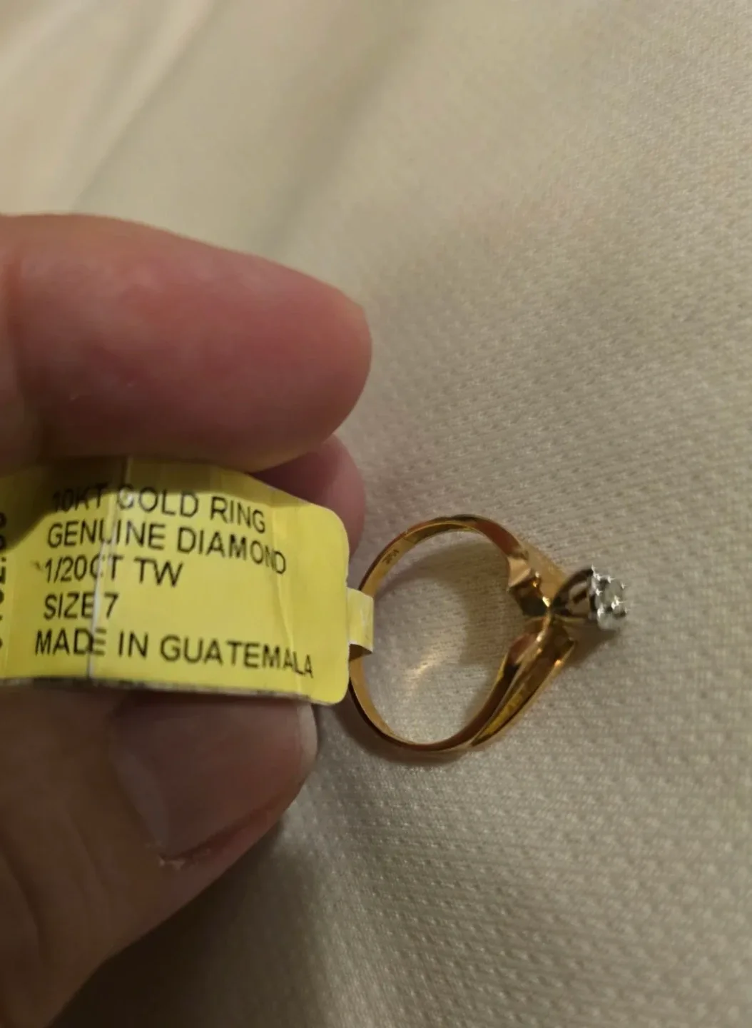 Zales 10k   Gold Ring, Genuine Diamond, Size 7 #Cleanout image indicator(2)