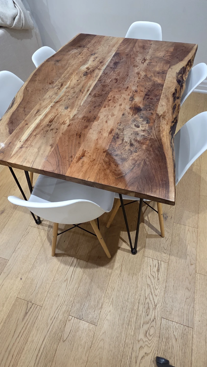 Structube Reno Solid Acacia Wood Dining Table & Chairs - photo 2