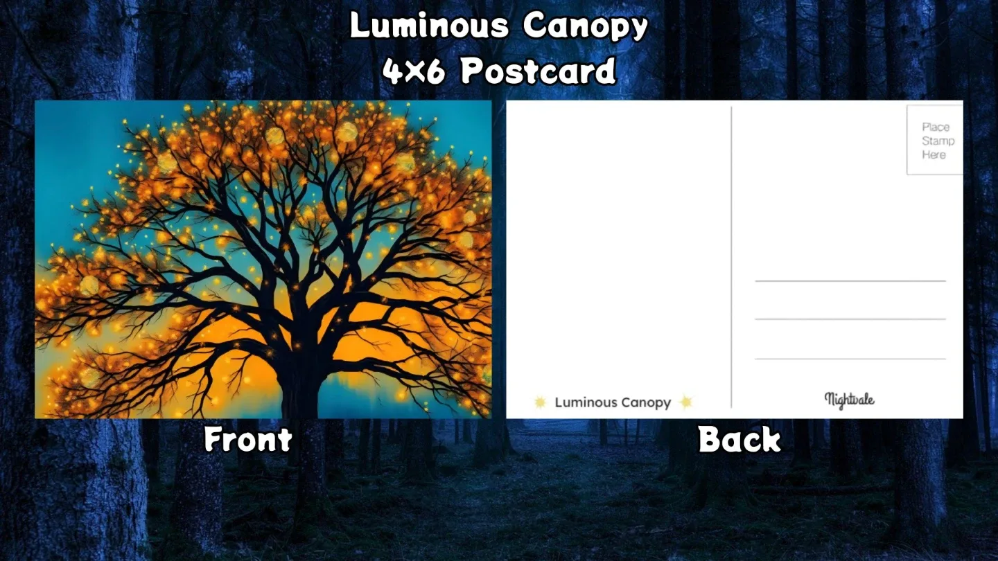 Luminous Canopy 4x6 Postcard