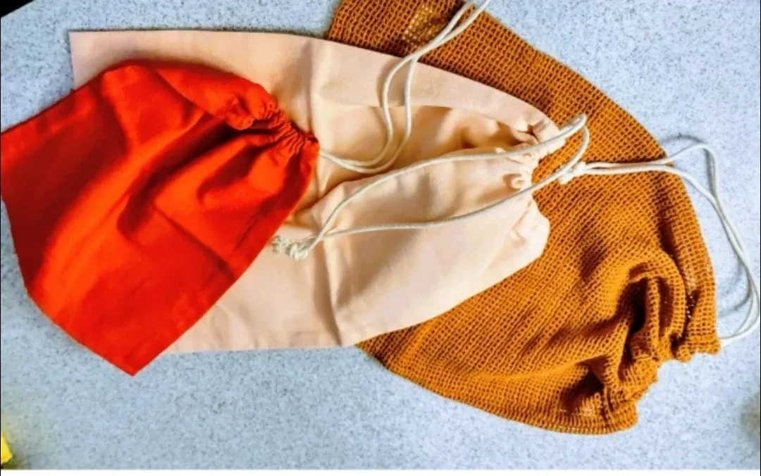 (NEW) Reusable Produce Bags - Set of 3  for 🎁 gift - #Cleanout