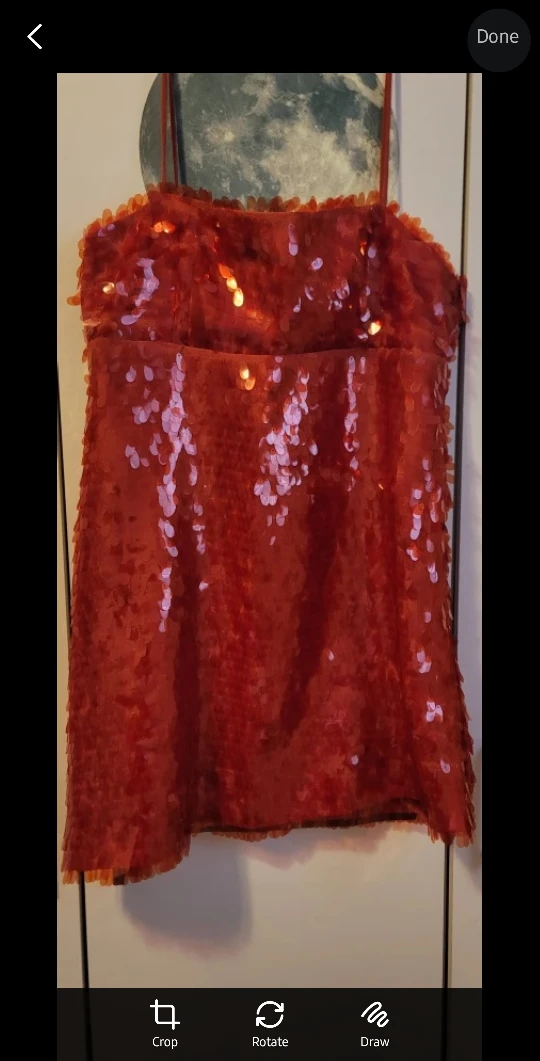 #Cleanout♻️ New Zara Woman Red/Orange Sequin Dress - Size M