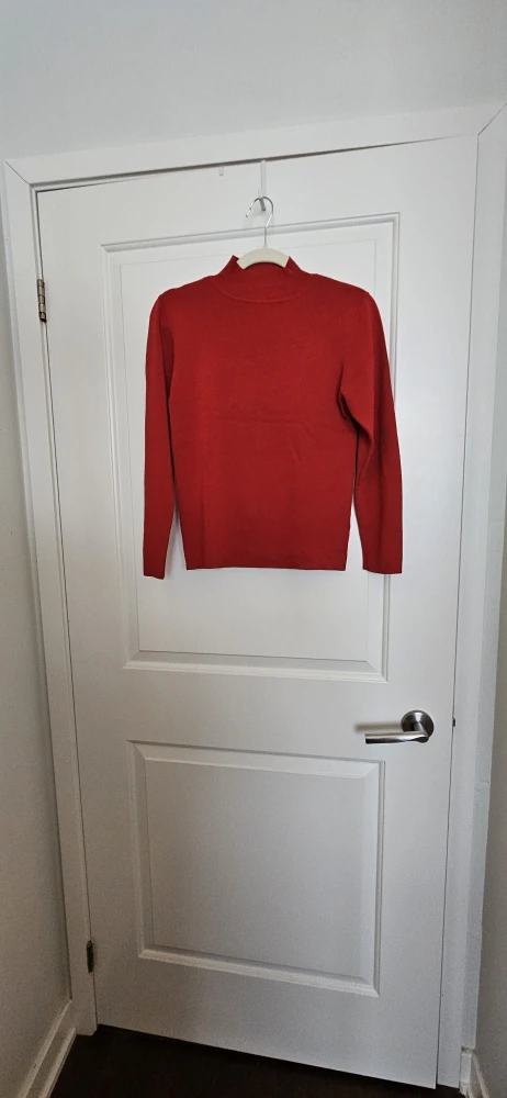 Red Mock Neck Sweater - Size Small to Medium - photo 3