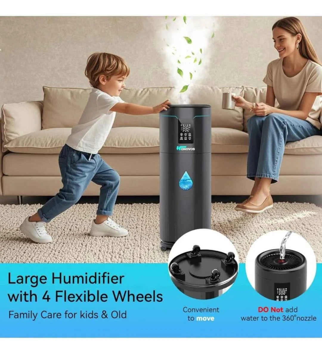 Honovos Large Humidifier with Wheels- large 4.5Gal - photo 2