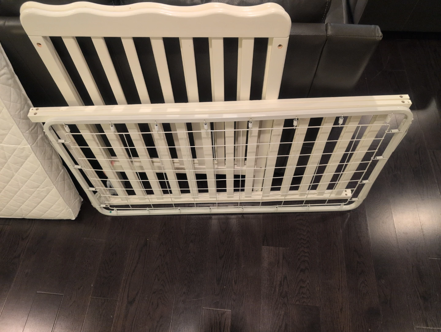 White Baby Crib - Parts
