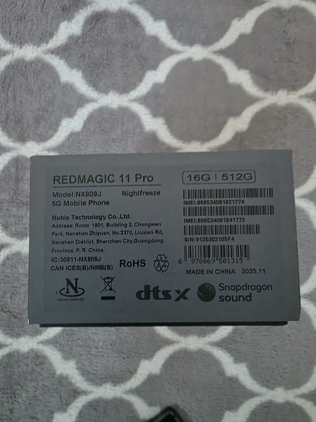 RedMagic 11 Pro Nightfreeze 5G 16G/512G w/ Box - photo 3