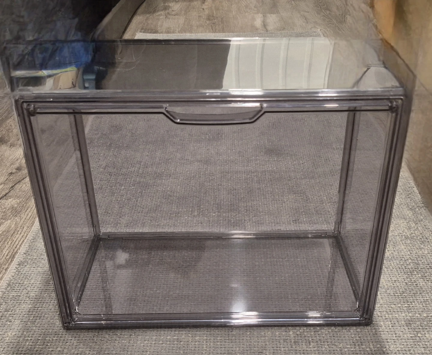 Gray Clear Stackable Plastic Display Case with Magnetic Lid - photo 3