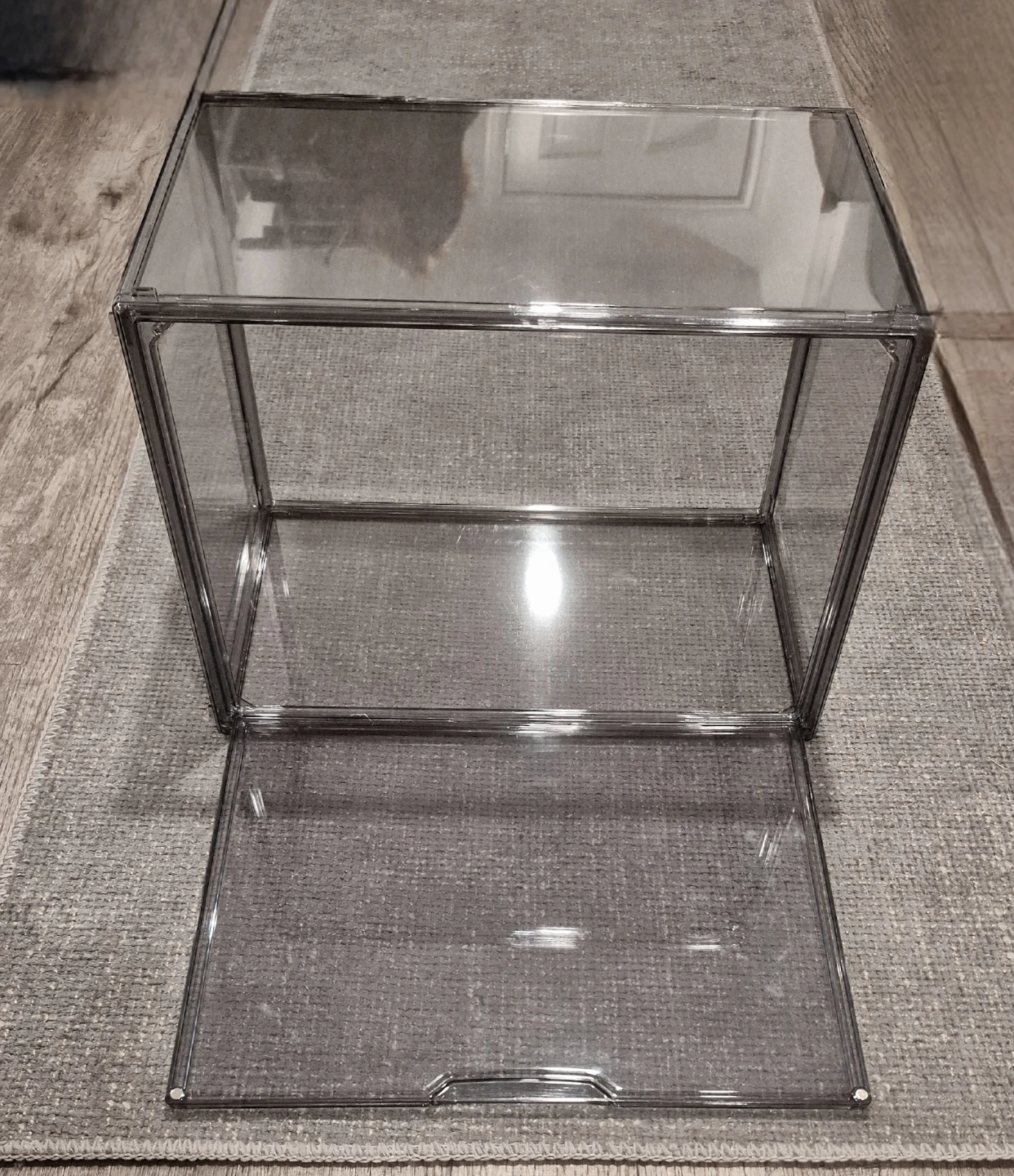 Gray Clear Stackable Plastic Display Case with Magnetic Lid - photo 4