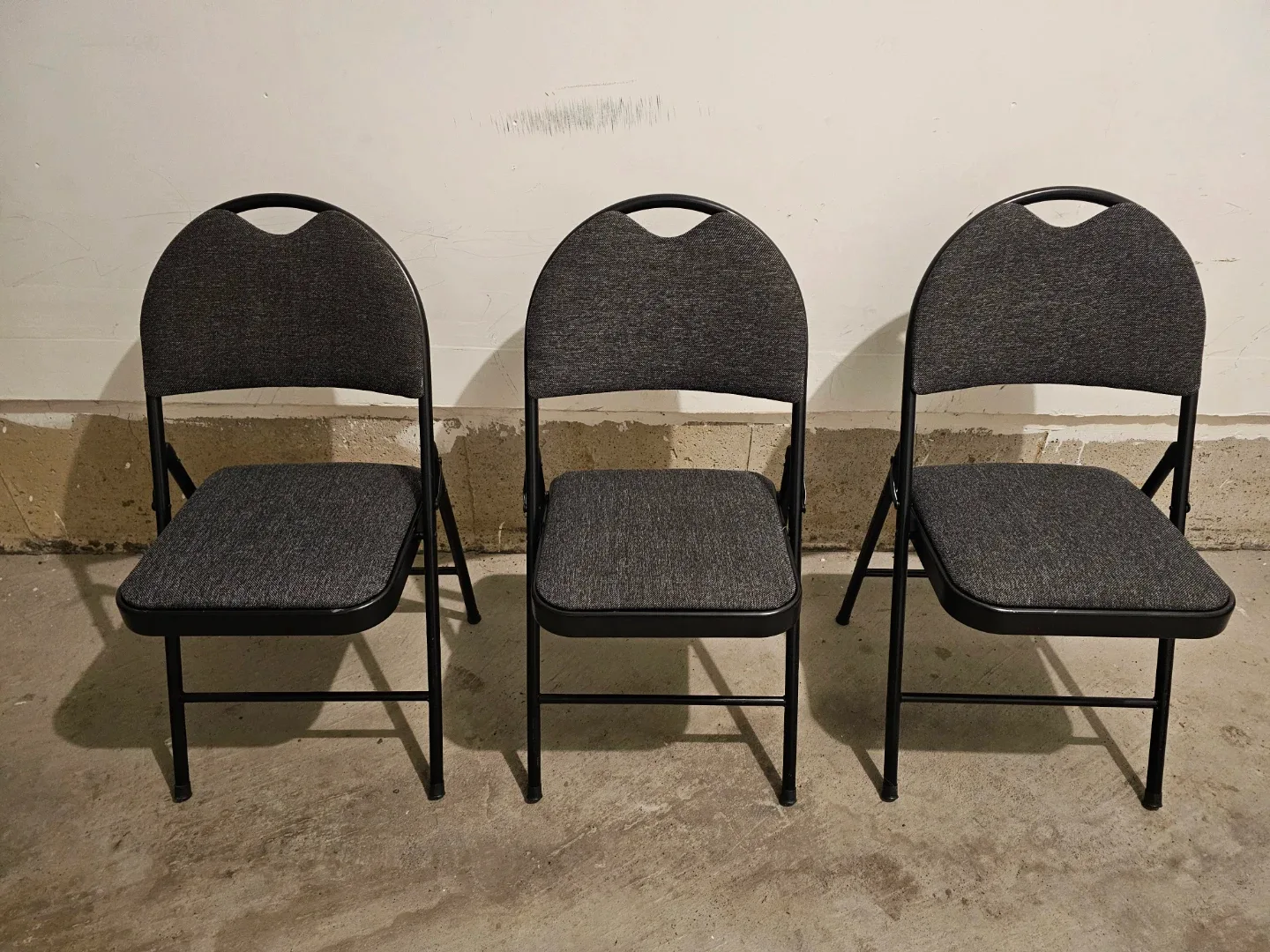 Fabric Folding Chairs - Set of 3 - $20 each