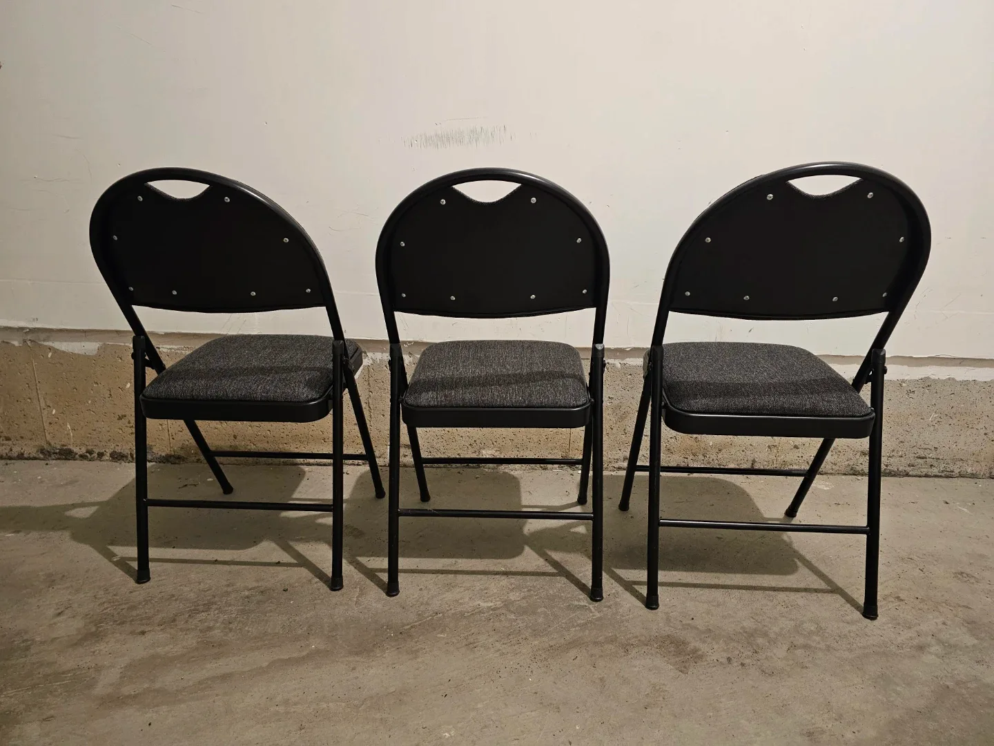 Fabric Folding Chairs - Set of 3 - $20 each image indicator(3)