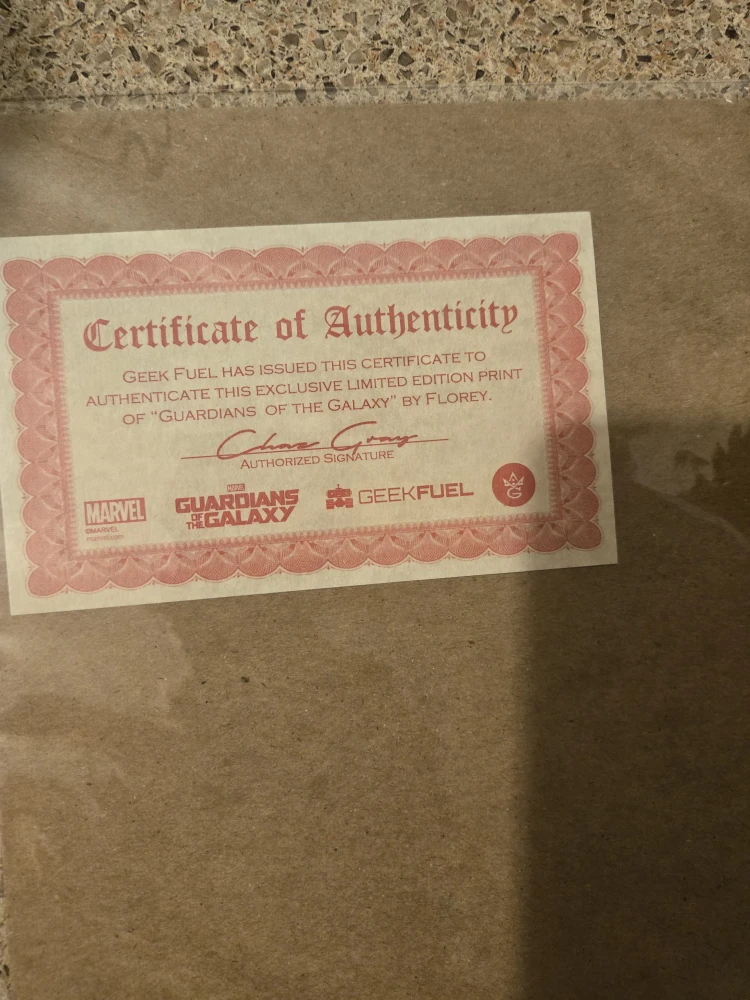 Guardians of the Galaxy 8"x10" with COA - photo 2