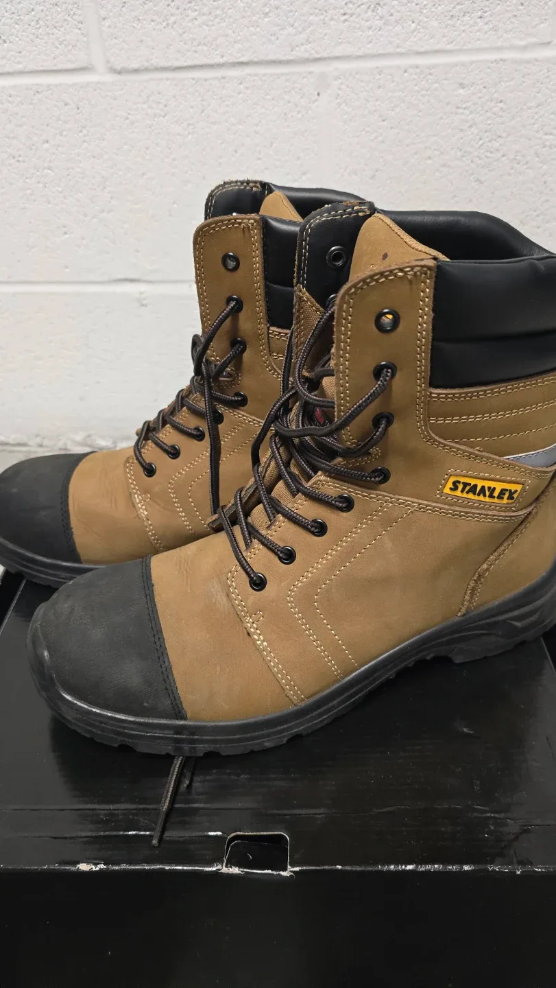 Stanley Men's 8" Safety Boots, Size 12, Brown image indicator(2)
