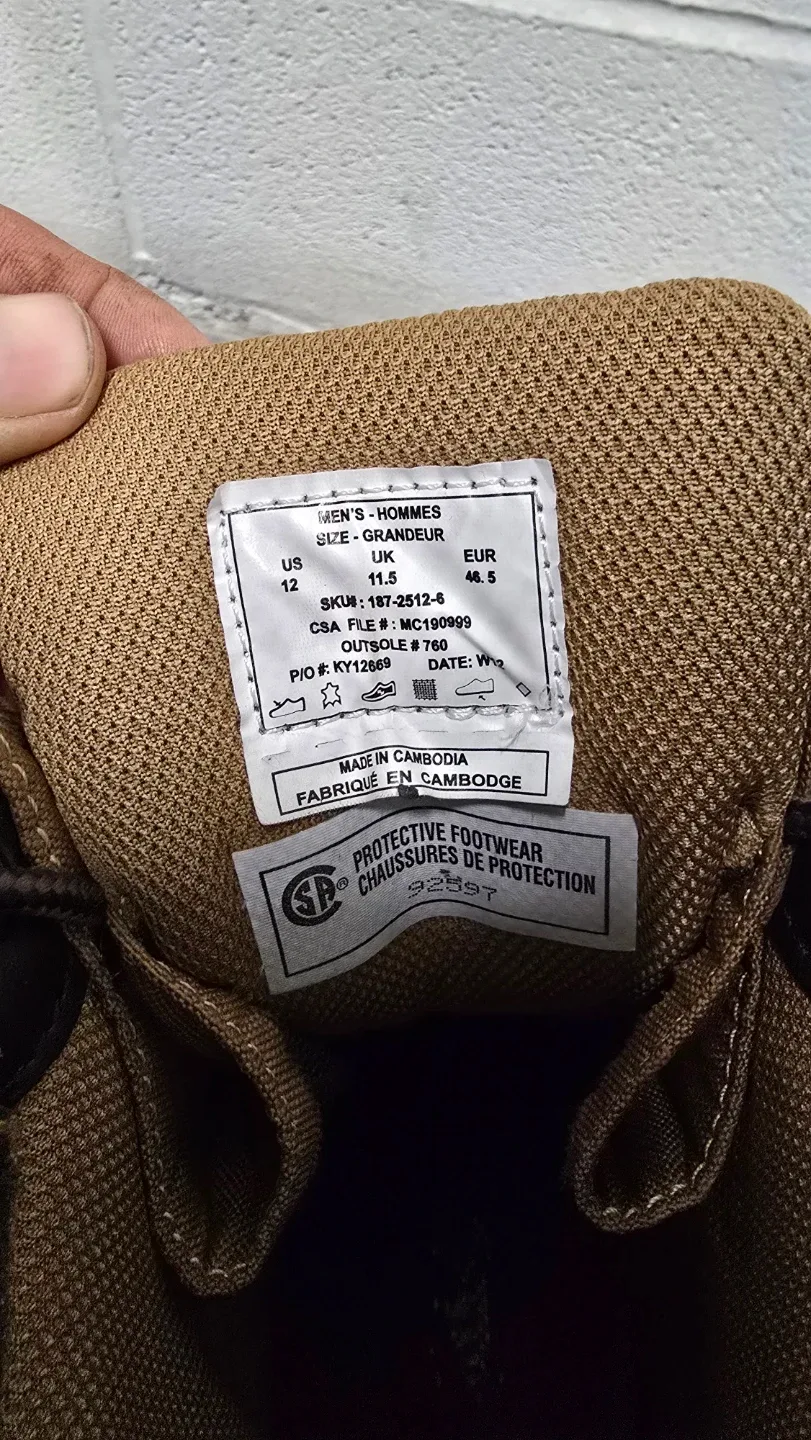 Stanley Men's 8" Safety Boots, Size 12, Brown image indicator(6)