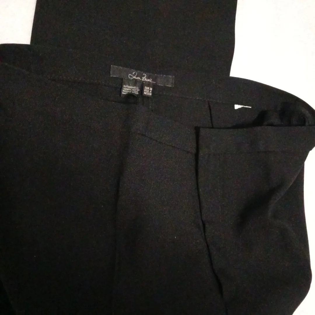 Ladies black straightleg dress pants #cleanout image indicator(2)