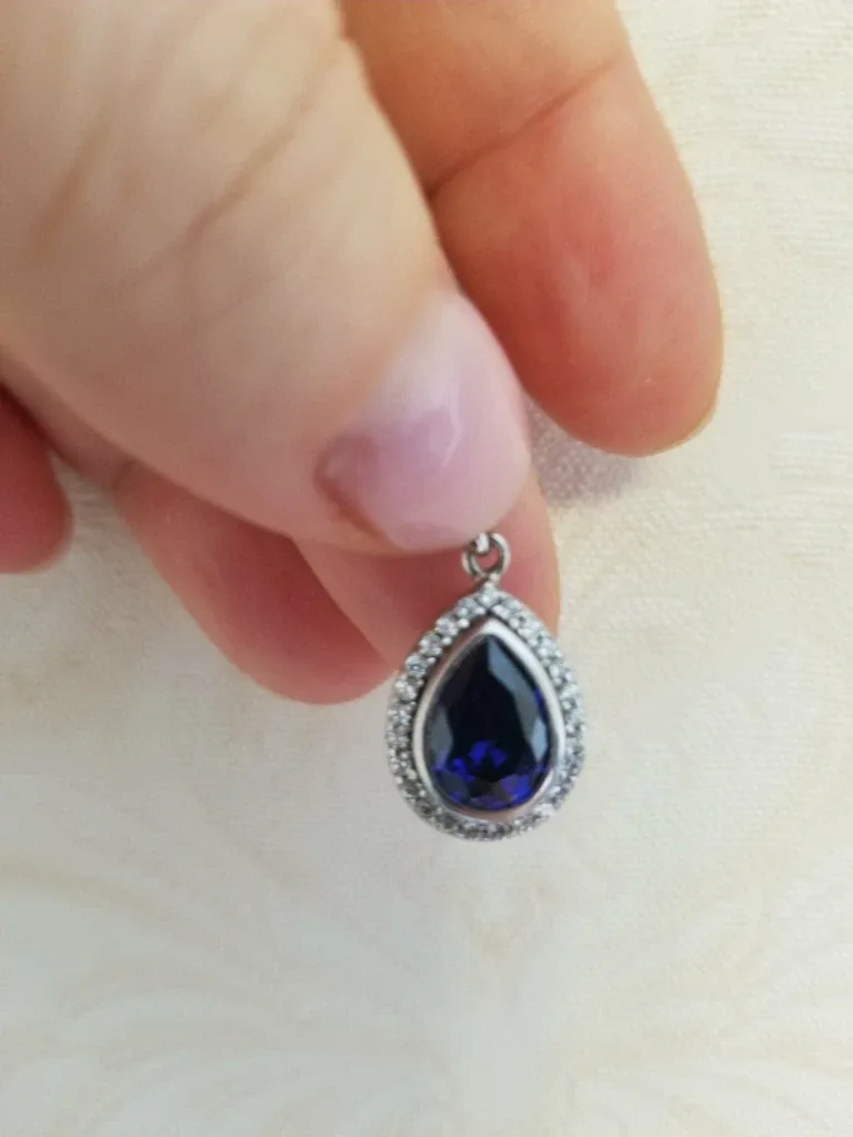 Blue sapphire Sterling Silver pendant image indicator(3)