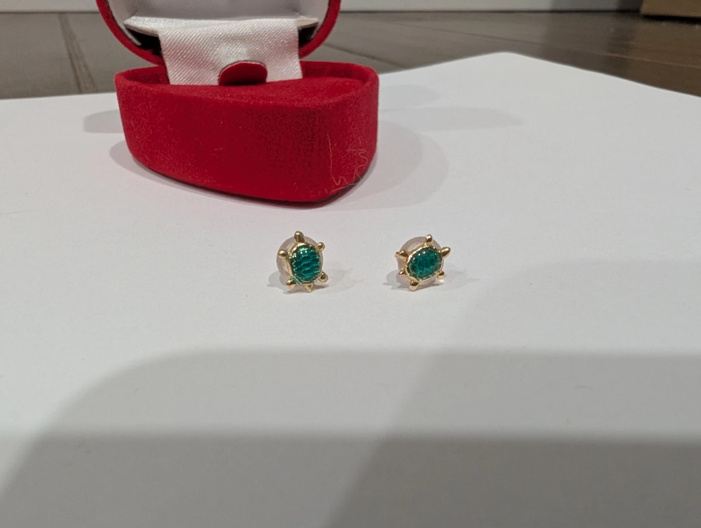 Brand New 10K Yellow Gold Turtle Earrings For Sale - photo 5
