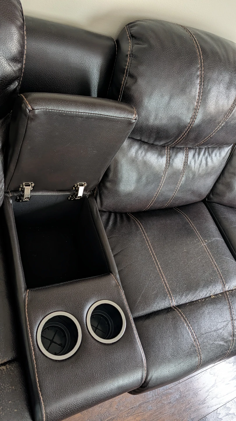 Brown Reclining Sectional Sofa - photo 3