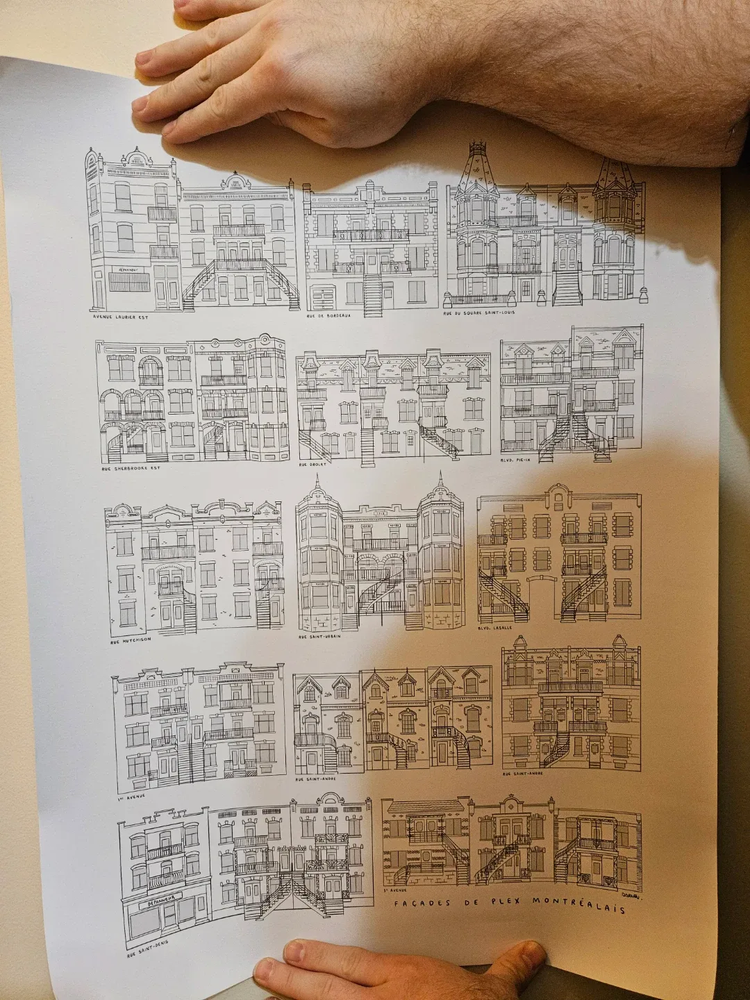 Darveelicous Montréal Facades Print 18x24