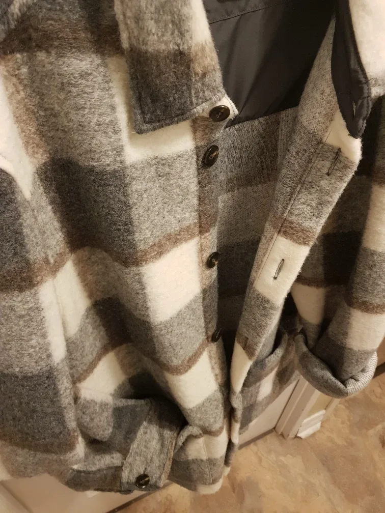 MNG Man Plaid Wool Blend Overshirt - Size XL image indicator(3)