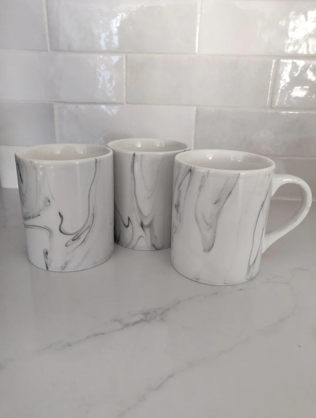 Marble Mugs - Set of 3
