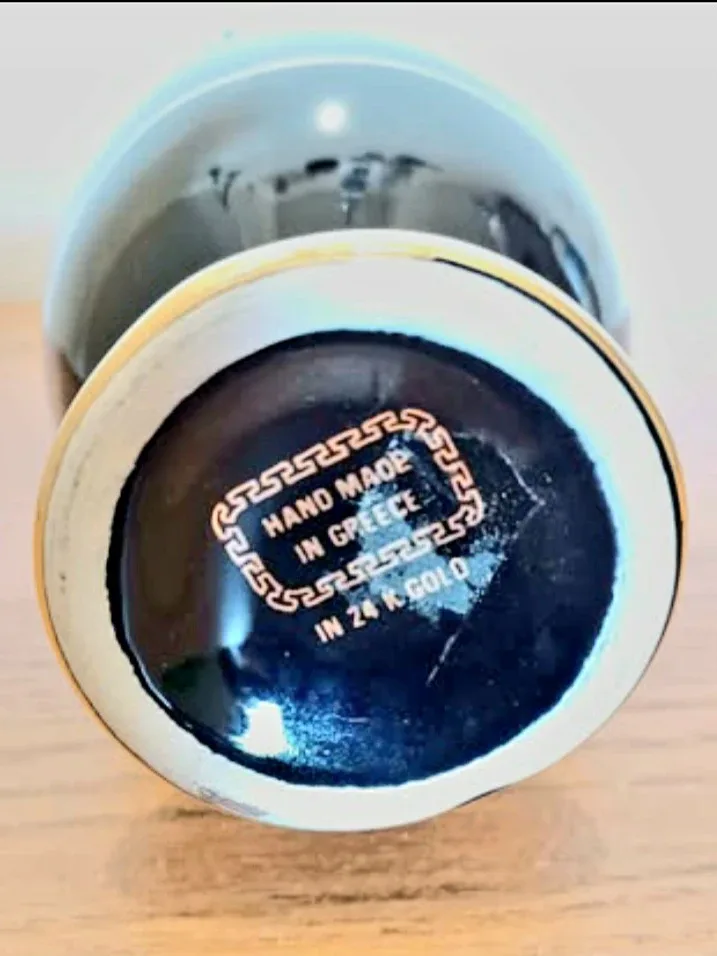 Vtg. Hand Crafted 24 Kt Gold Greek Amphora image indicator(6)