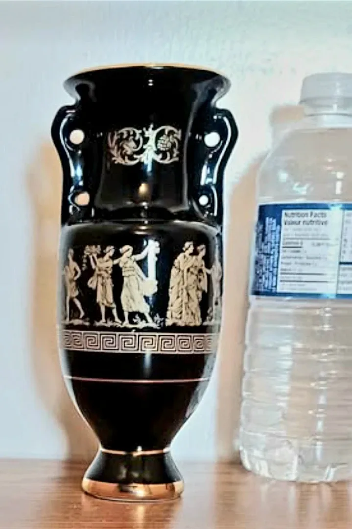 Vtg. Hand Crafted 24 Kt Gold Greek Amphora image indicator(7)