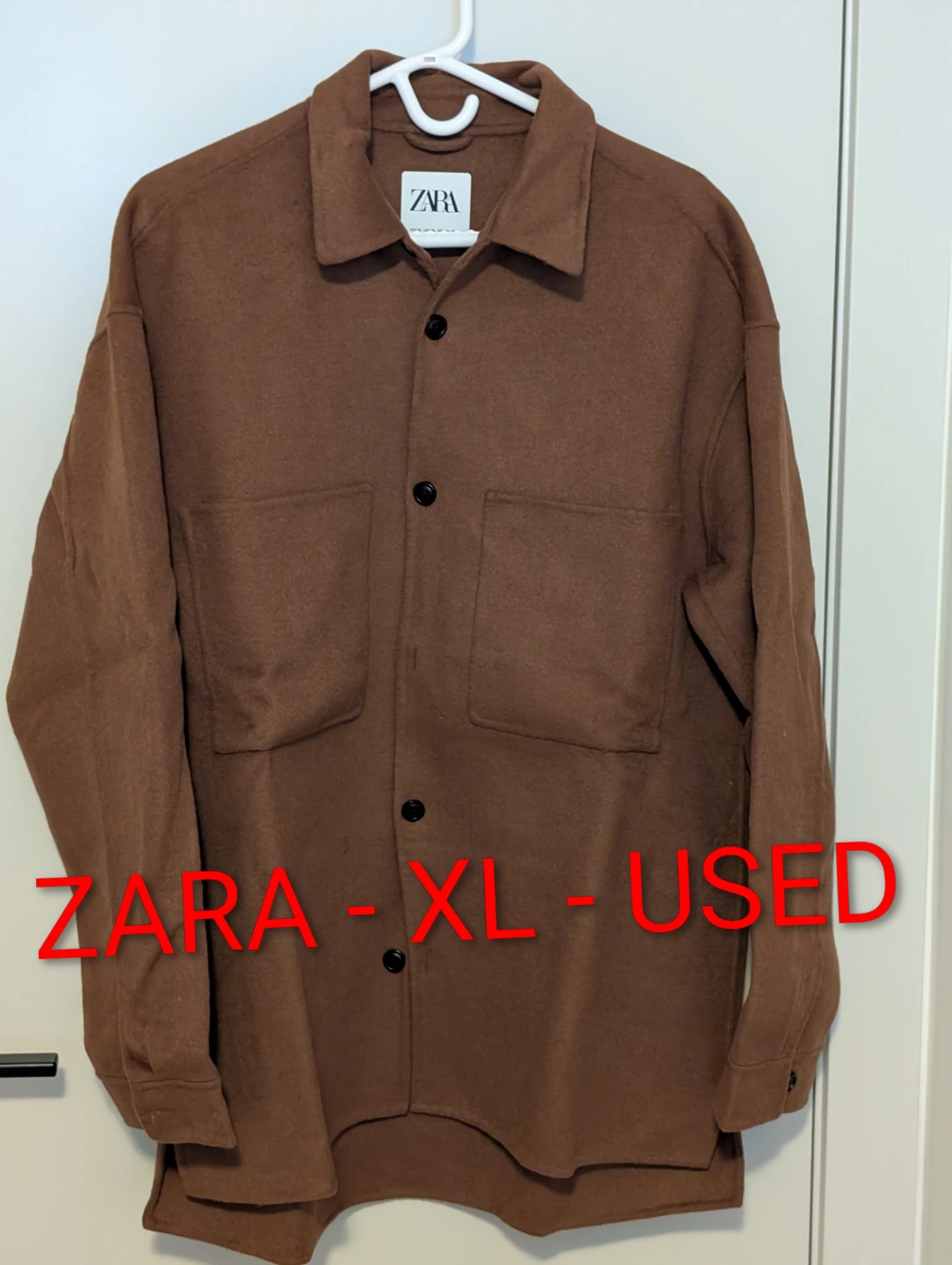Zara Brown Overshirt - Size XL