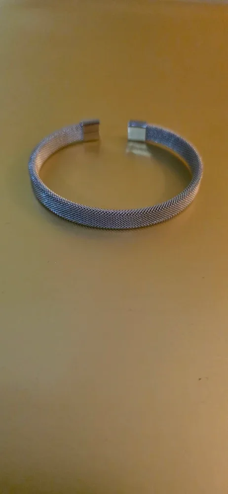Silver Mesh Bangle Bracelet