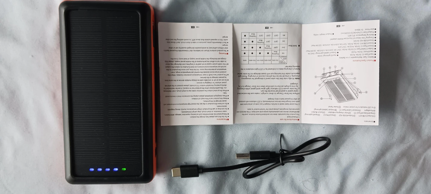 Solar Power Bank 20000mAh - Portable Charger - photo 2