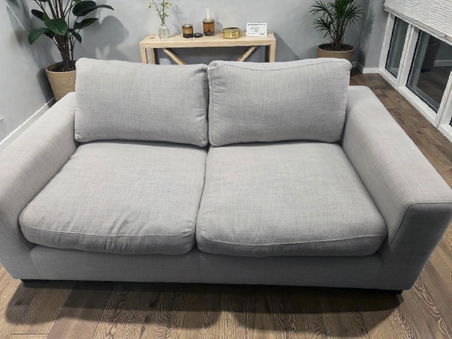 Grey Swivel Chair with Pillows - photo 2