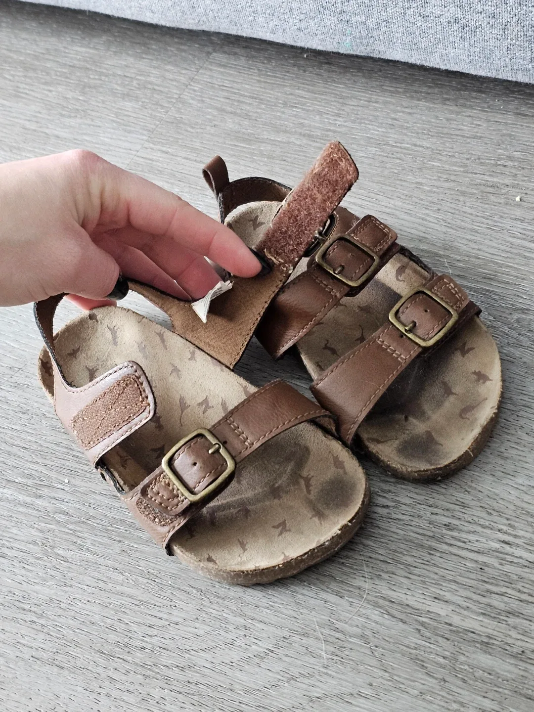 Brown Leather Toddler Sandals - Size 9 image indicator(2)
